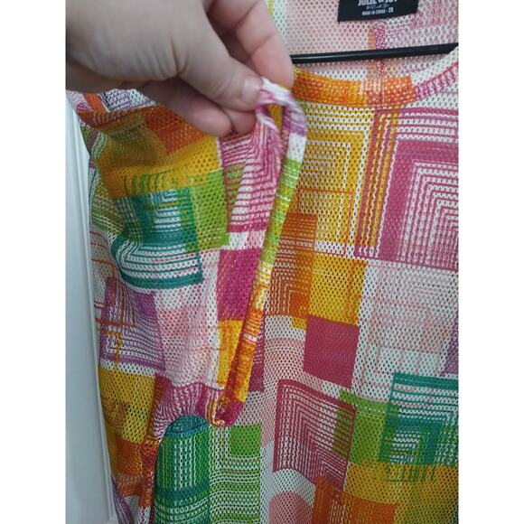 Jolie&Joy Woman 2X Mesh Shirt Pullover Swimwear Cover Adjustable Hem - Picture 4 of 10